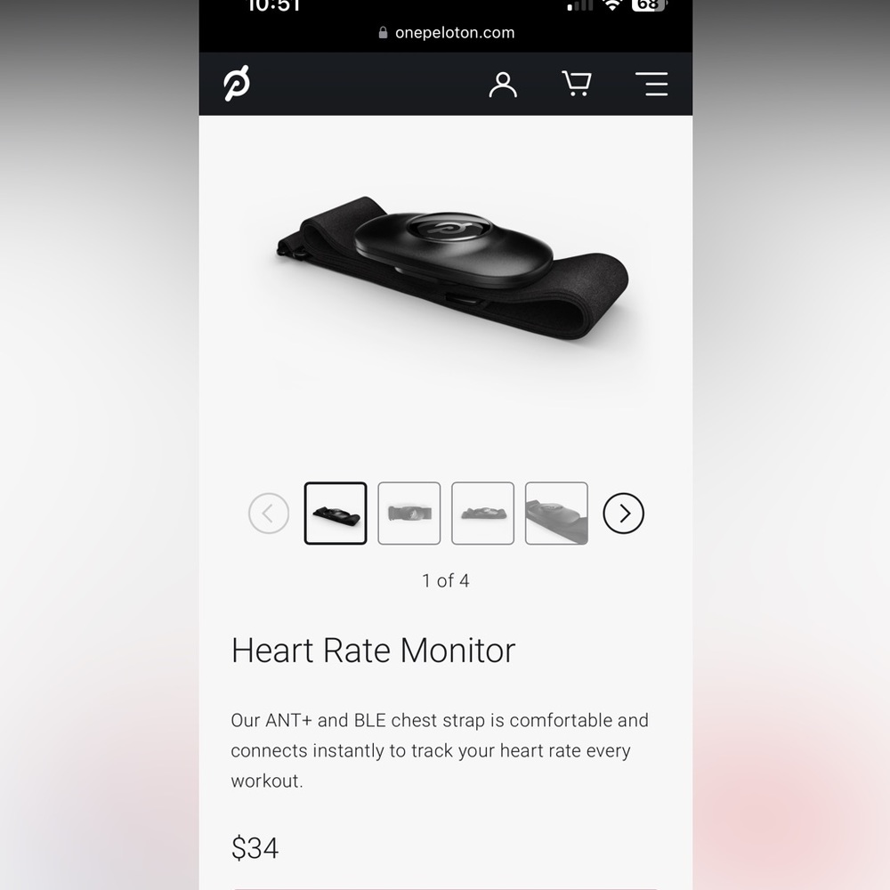 Peleton Heart Rate Monitor - Brand New